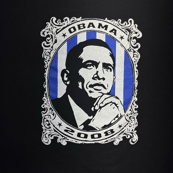 2008 Barrack Obama Presidential Campaign T-Shirt Mens 2XL Alstyle Tag Rare Y2K - Picture 3 of 7